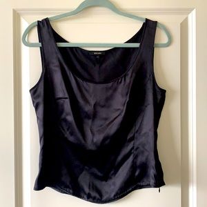 Escada Black Satin Blouse